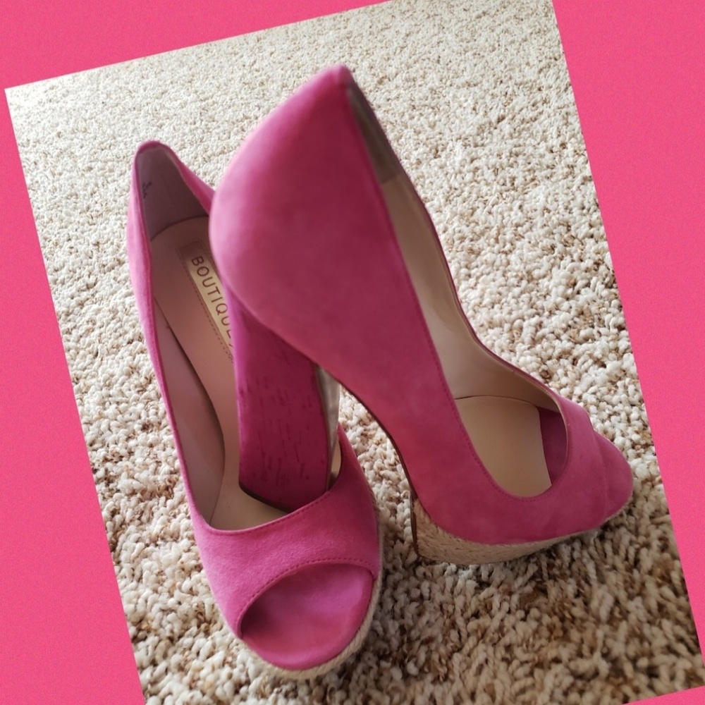 Pink Peep Toe Pumps